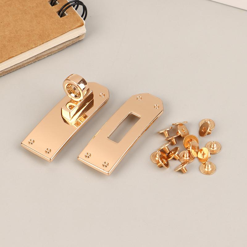1Set Bag Lock Set Metal Buckles Clasp For Bag Strap Women Handbag Purse Twist Locks Diy Hardware Accessories