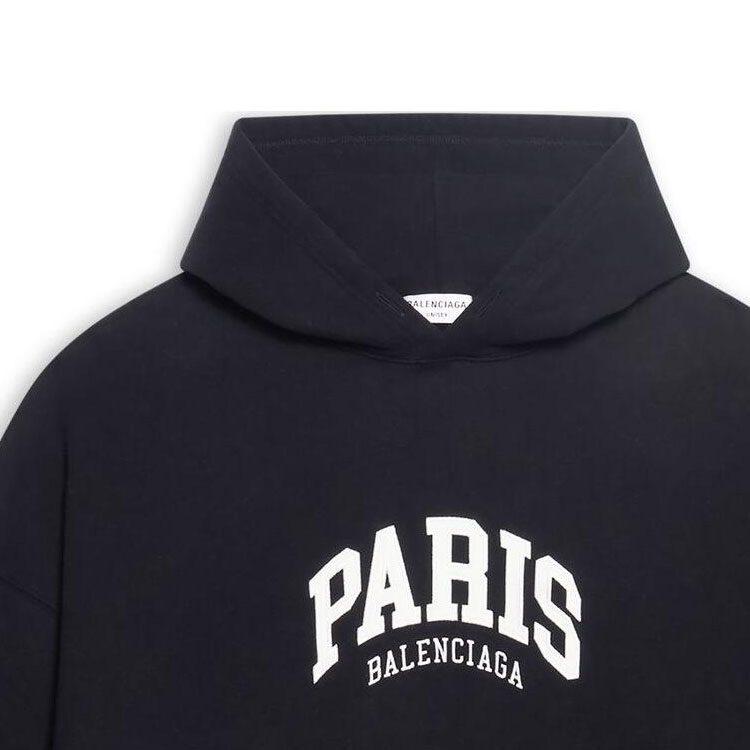 Balenciaga City Collection SS22 Sweatshirt Loose Fit Women's Black 675003TLVL81070