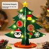 1SET Children DIY Felt Christmas Tree Toys Handmade Xmas Tree Crafts Material Desktop Decoration Navidad New Year Gifts for Kids