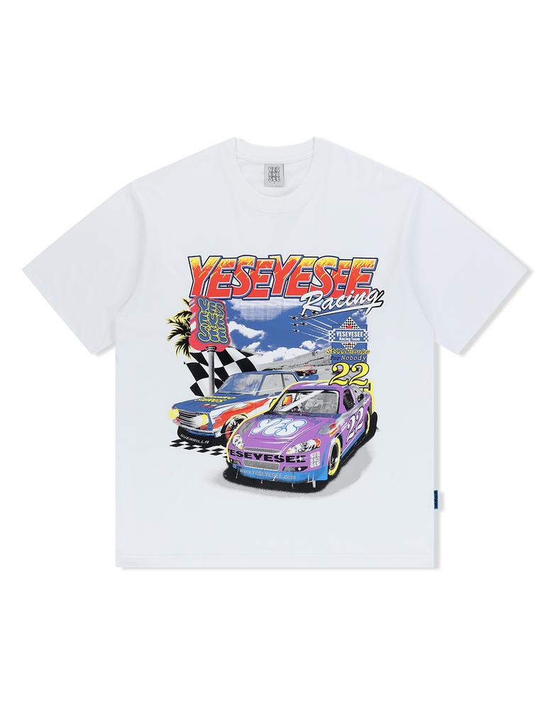 YESEYESEE Racing Tee White