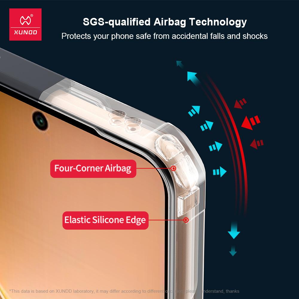 For Vivo V60 Casing XUNDD Luxury Case Transparent Back Cover Shockproof Protective Cases With Rotatable Magnetic Holder Stand