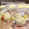 Simulation Yellow Chick Squishy Toy Food Grade Silicone Soft Handmade Water Sense Stress Relief Toy For Kids Adults