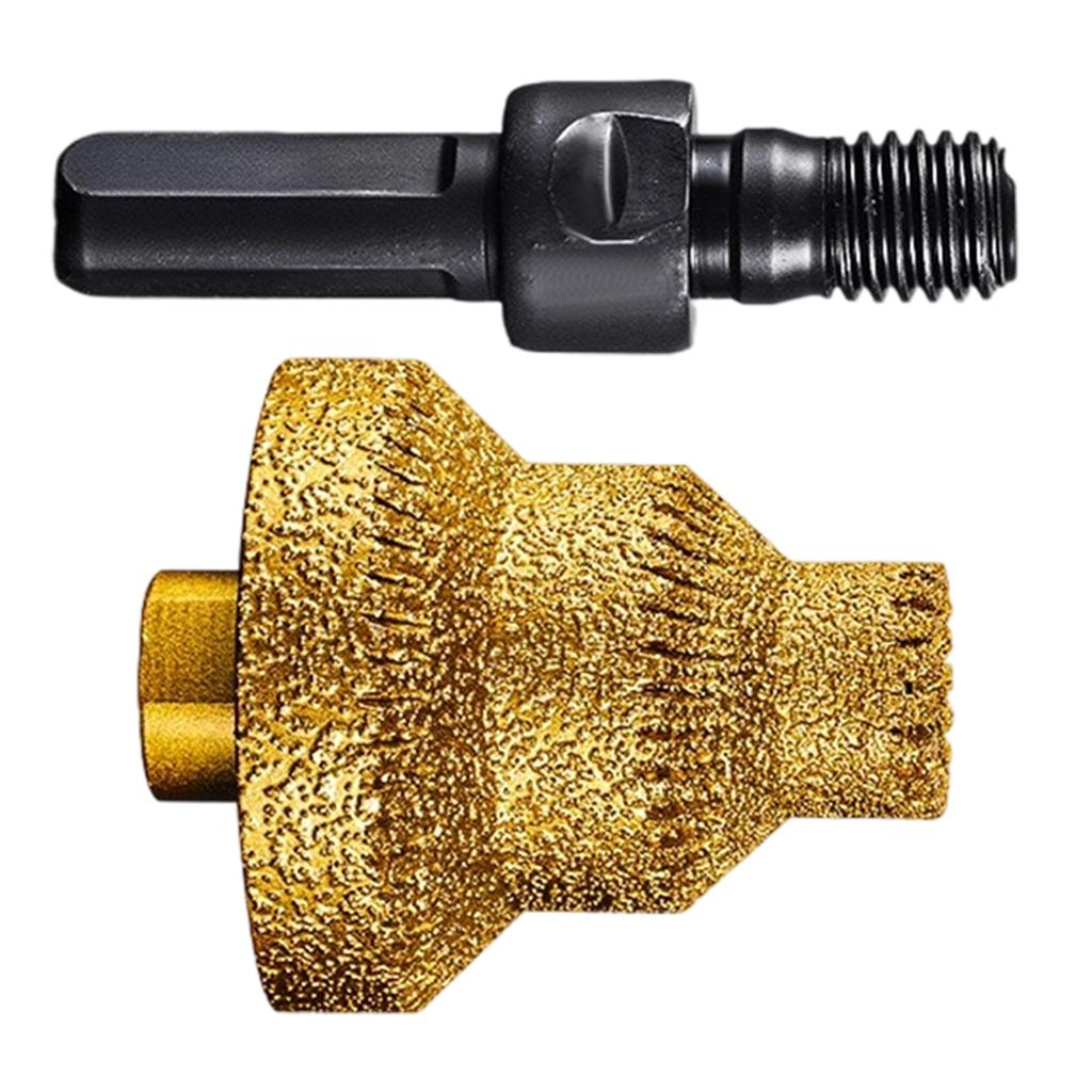 3 Size 20-35-50mm Diamond Brazed Taper Drill Bit Pagoda Drill Bit Dry Wet Drilling Core Hole Expander