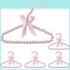 Elegant Plastic Kids Clothes Hangers With Bow Knot For Princess Dress Organization