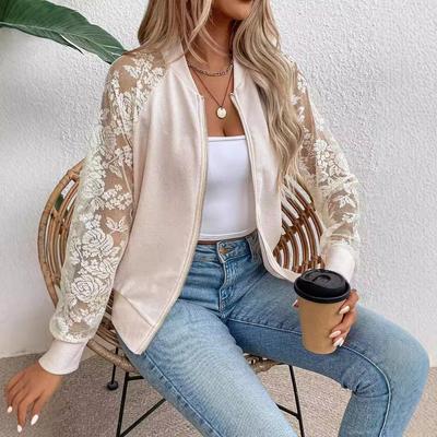 Kadın Moda Günlük Çiçek Desenli Baskı Sonbahar Kış Uzun Kollu V Yaka Ceketler & Paltolar