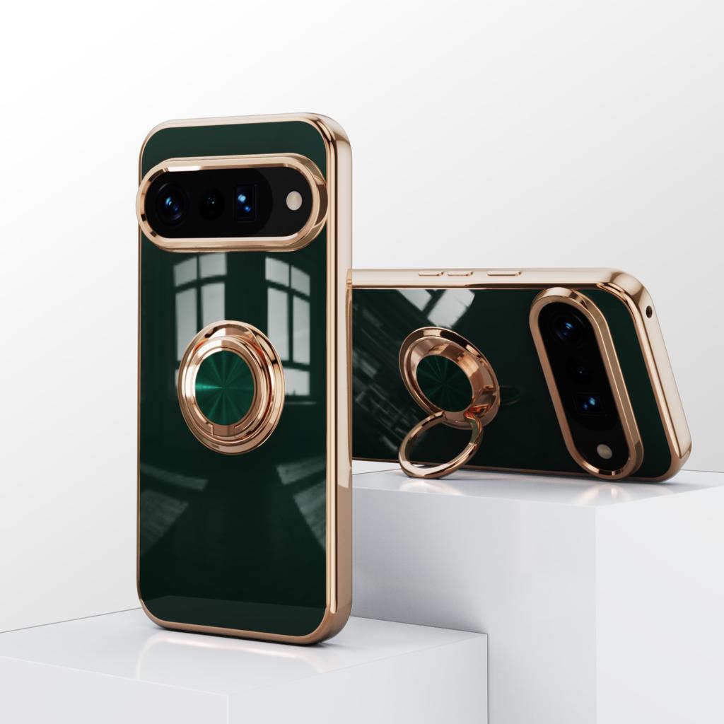Pierścień Stojak Magnetyczne Etui na Telefon Dla Google Pixel 10 9 Pro XL 9A 8 8A 7 7A 6A 5A dla Magsafe Bezprzewodowe Ładowanie Miękki Pokrowiec