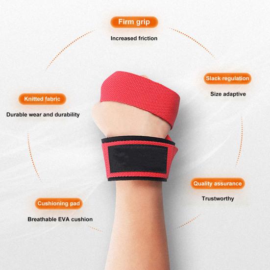 1 Pair Lifting Strap Men Women Anti-Slip Weightlifting Grip Band Bodybuilding Powerlifting Strength