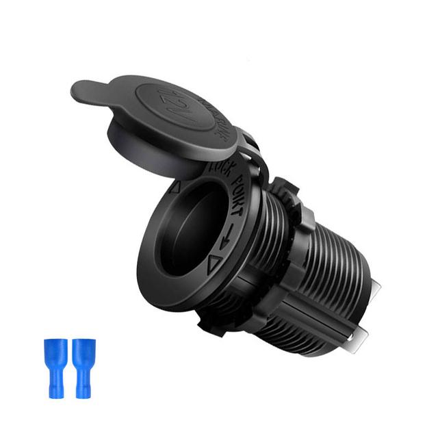 Auto Zigarettenanzünder 12V-24V Wasserdichter Stecker Steckdose Adapter für Marine Boot Motorrad Lkw mit Draht D5