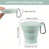 Set Silicone Collapsible Travel Cup - Silicone Folding Camping Cup with Lids - Expandable Drinking Cup Set