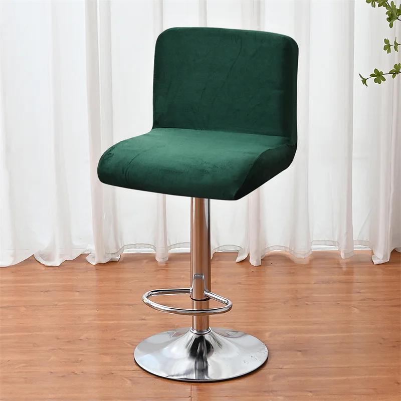 Super Velvet Bar Stool Chair Cover Stretch Low Back Chair Seat Case for Dining Room Hotel Banquet Club Home Decor Stool Covers