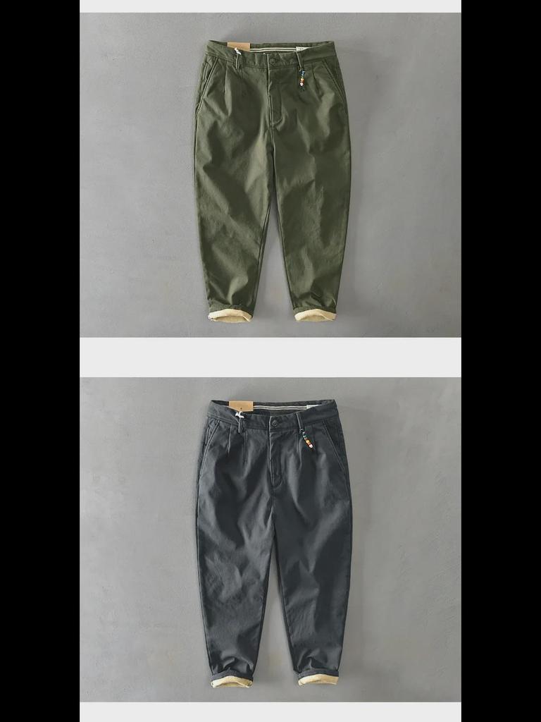 Z338 Herren Baumwolle Samtgefütterte Lässige Overalls - Herbst/Winter Kollektion