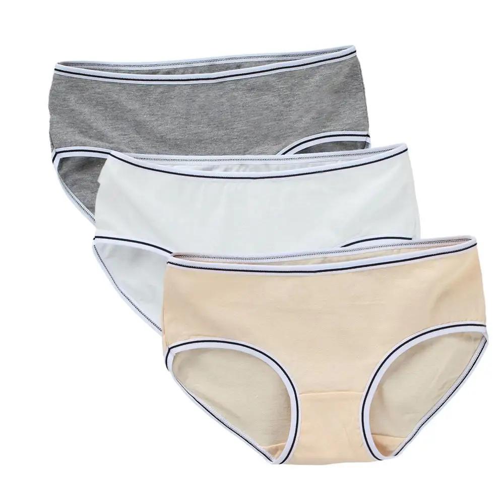 

3 шт., трусики для девочек-подростков, хлопковое нижнее белье для маленьких девочек, кружевные трусики для молодых девушек, трусы для девочек-подростков one size