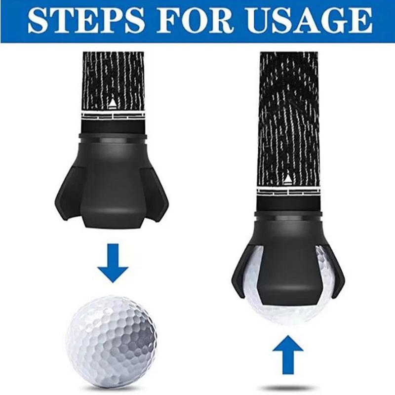 Golf Ball Pick Up Clip Tool Retriever Durable Back And Knee Saver Claw Grabber Screw-On Putter Tool Kit Golfer Grip Accessories