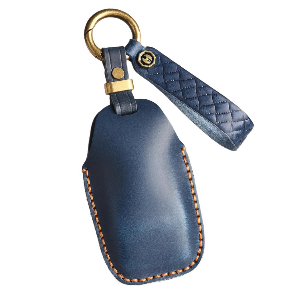 Retro Hand-Stitched Leather Key Cover for Geely Dihao Binrui