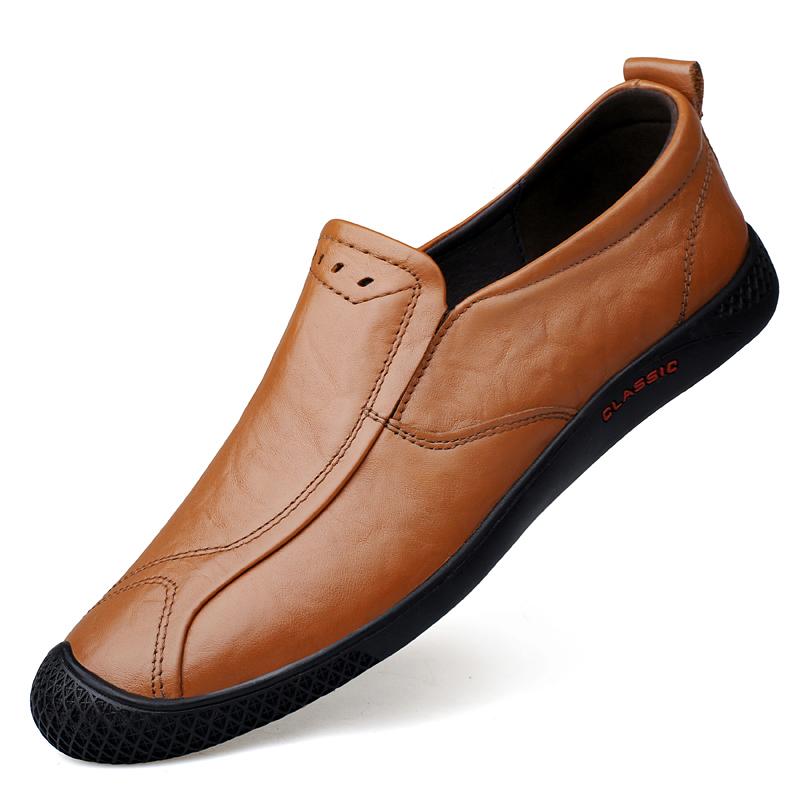 

Модные мужские брендовые повседневные туфли слипоны модные кожаные лоферы деловые мужские туфли джентльменские туфли для вечеринок для мужчин мокасины 44 коричневый