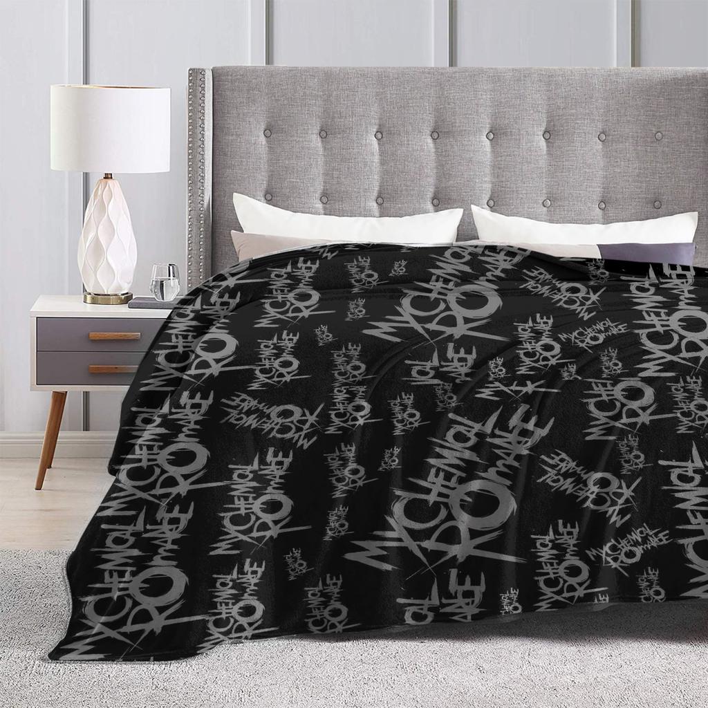 My Chemical Romance Soft Warm Blankets  Decorative Plush Throw Blanket Funny Couch Chair Flannel Bedspread Sofa Bed Cover