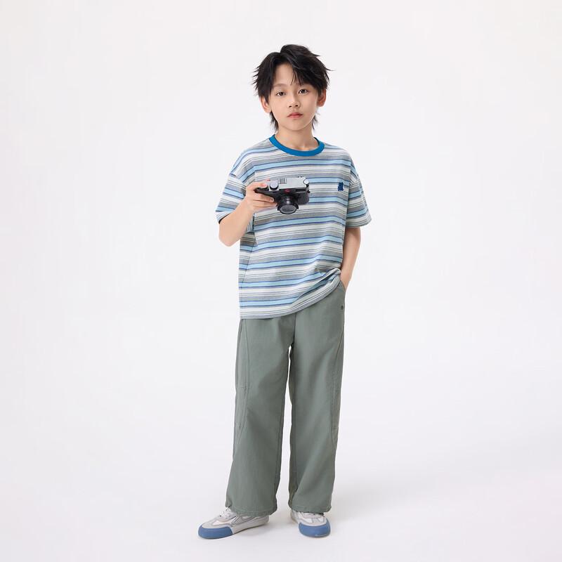 Boys' Casual Drawstring Cargo Jogger Pants