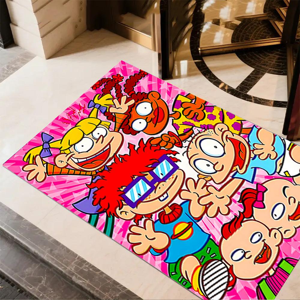 Rugrats Adventure Time Floor Mat Perfect for Kitchen Living Rooms Dormitory Bedrooms Antislip Carpet Decorate Offices Perfect Gift for Friends & Famil