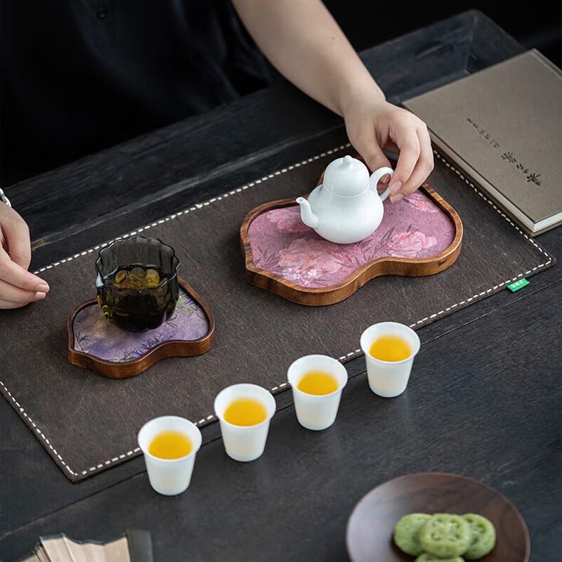 Vintage Chinese Solid Wood Tea Set