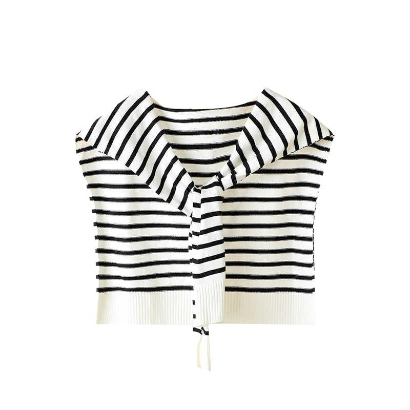 Spring and Autumn Air-conditioned Room Shoulder Small Shawl Knotted Knitted Knitted Sweater Wool Scarf Women