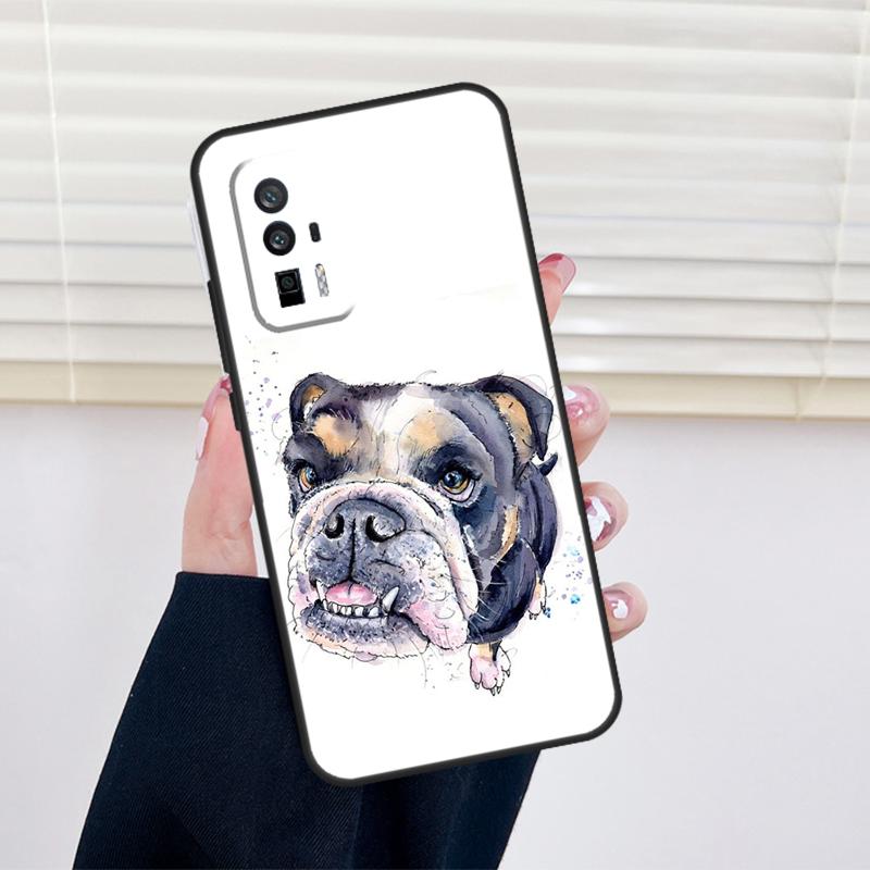 British Bulldog Cover For Xiaomi 13 14 15 Ultra 11T 12T 13T 14T Pro POCO X7 Pro X3 X5 X6 M6 F5 F6 Pro Case