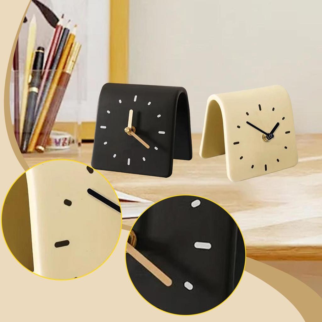 Elegant Minimalist Desk Clock Silent Acrylic Table Clock Decorative Ornament for Home Shelf Entryway Living Room