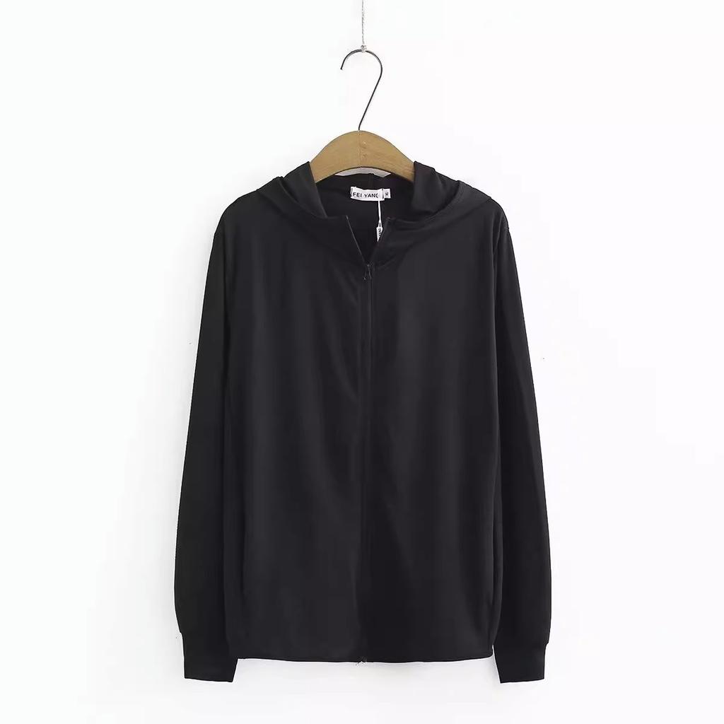 Sunscreen Hooded Jacket Women's Summer Thin Long-sleeved Ice Silk Breathable Anti-ultraviolet Outdoor Running Sports Jacket