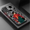Case for Samsung Galaxy A34 A36 A54 A35 A14 A23 A53 A16 A15 A52S A72 A17 A52 A73 A33 A56 A55 Phone Cover Soccer Football Number