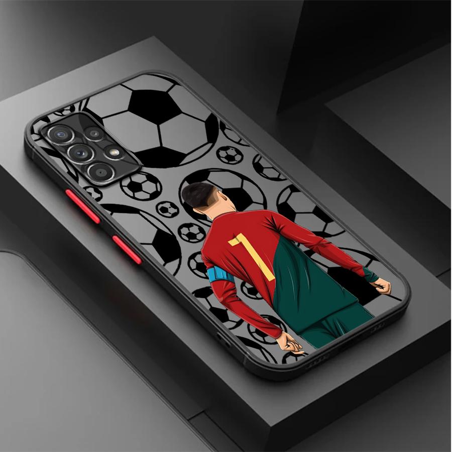 Case for Samsung Galaxy A34 A36 A54 A35 A14 A23 A53 A16 A15 A52S A72 A17 A52 A73 A33 A56 A55 Phone Cover Soccer Football Number