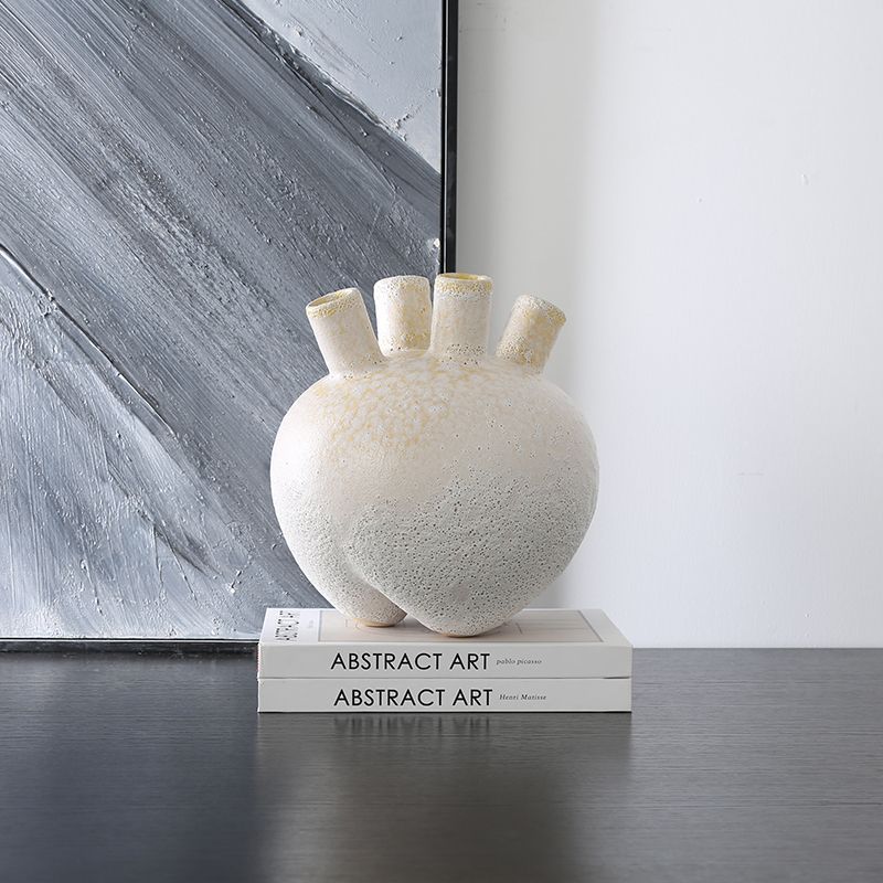 Abstrakte Herz Design Keramik Vase Hause Wohnzimmer Dekoration Handwerk Desktop Ornament Blume Vase
