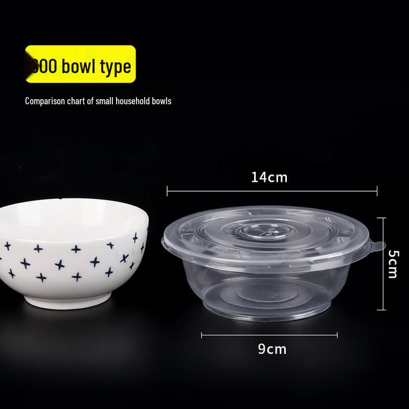 Chulu Disposable Transparent Round Bowls with Lids