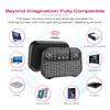 i10 Mini Wireless Keyboard & Air Mouse with 2.4G Touch, Touchpad Backlight, and Seven-Color LED Lights