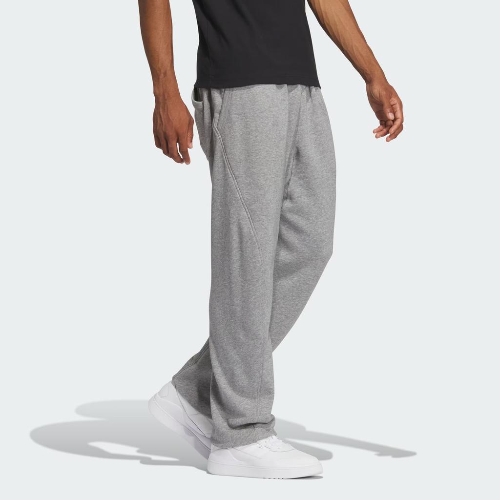New Adidas Knitted Sweatpants Men Medium Heather Gray IX6817