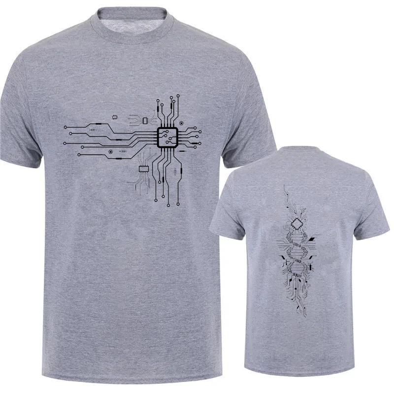 Simple Fashion CPU Graphic T Shirts For Unisex Summer Trendy Circuit Diagram 3D Printed Tshirts Cool Streetwear Oversized Tees