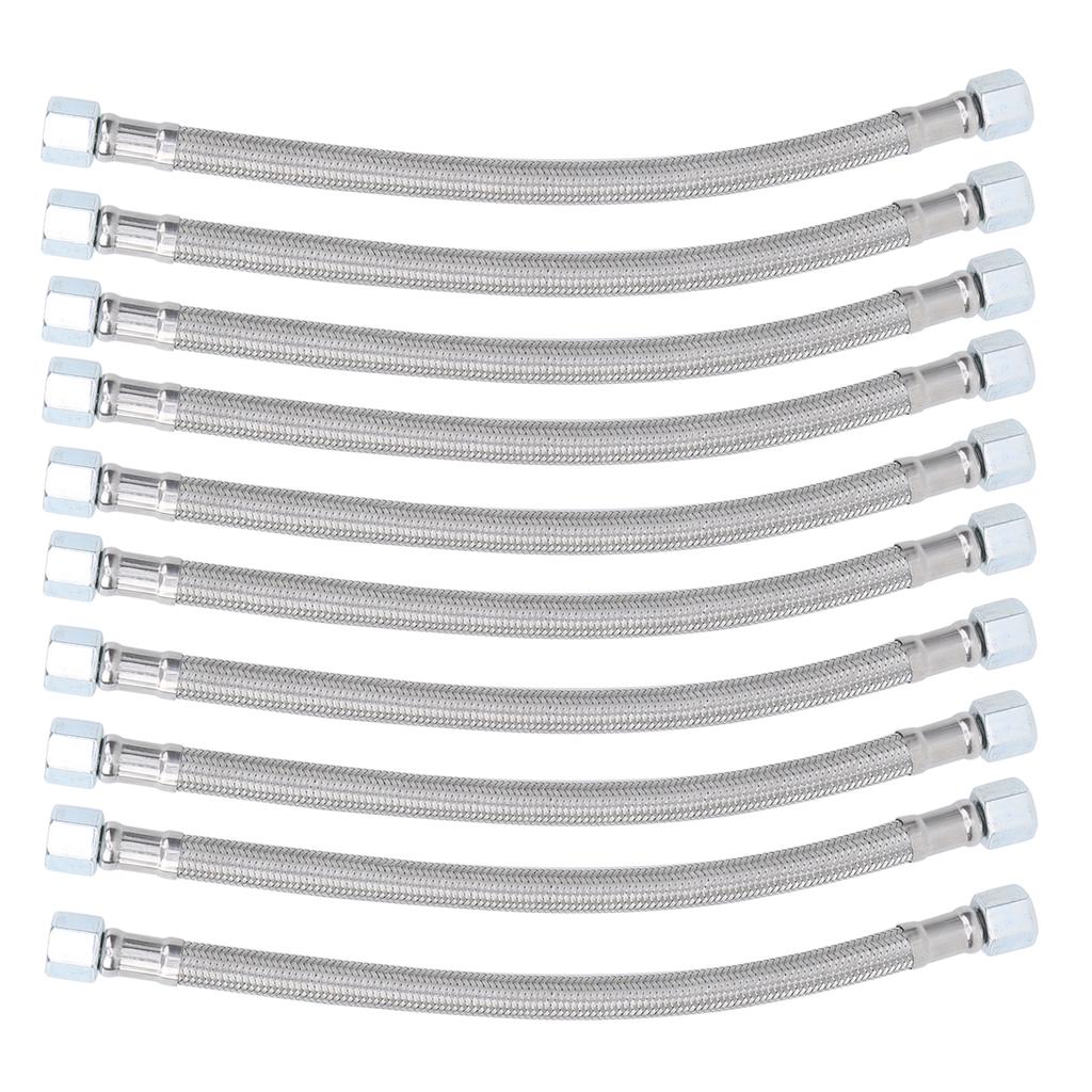 10pcs 14 X 1.5mm Flexible Metal Hose Cast Steel Hose for Air Compression Machine 28cm