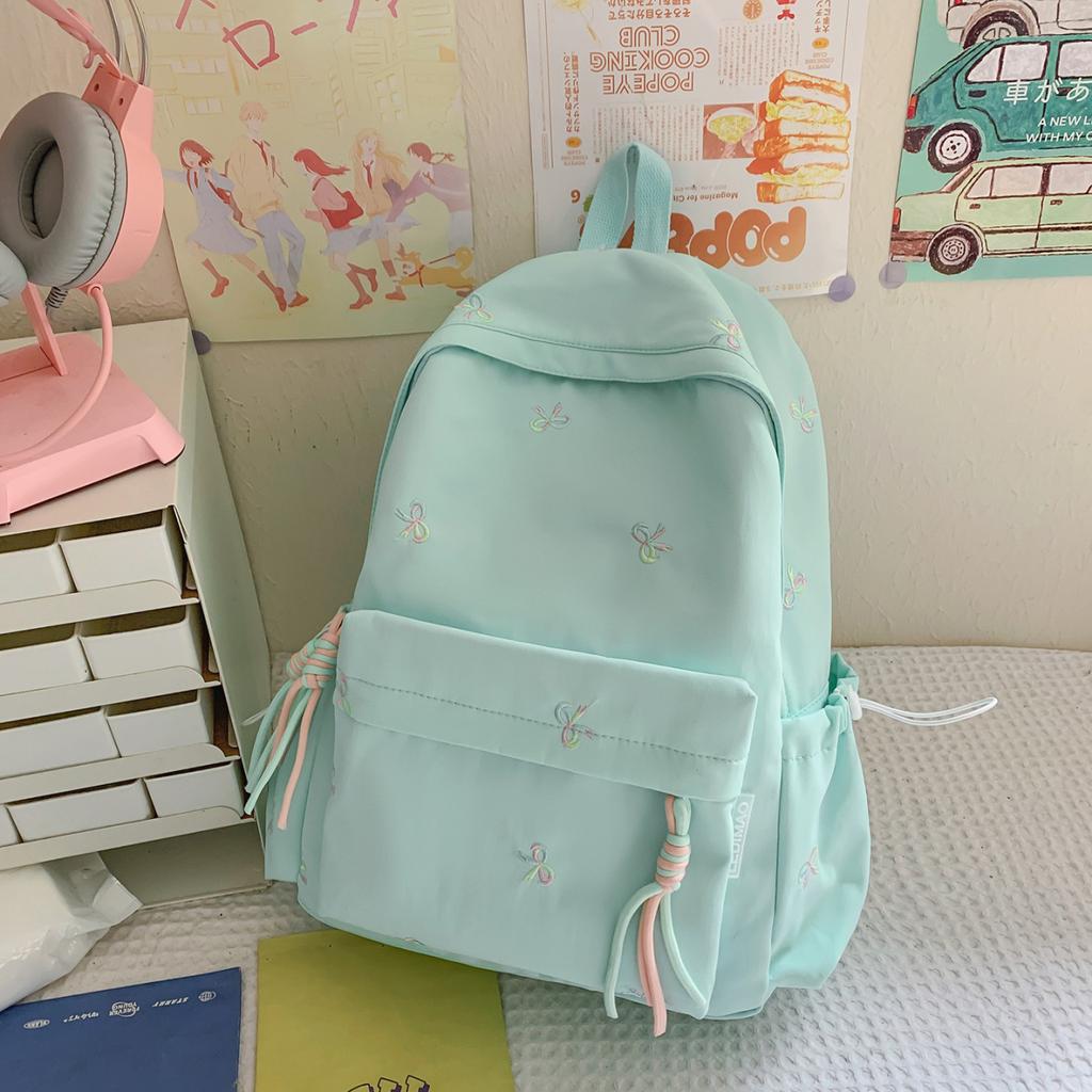 Schoolbag New High-value Small Fresh Cute Soft Girl Bow Travel Backpack Japanese Ins Sweet Student Backpack