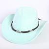Popular European and American classic suede western cowboy hat men's and women's fashion LO style peach heart cowboy hat