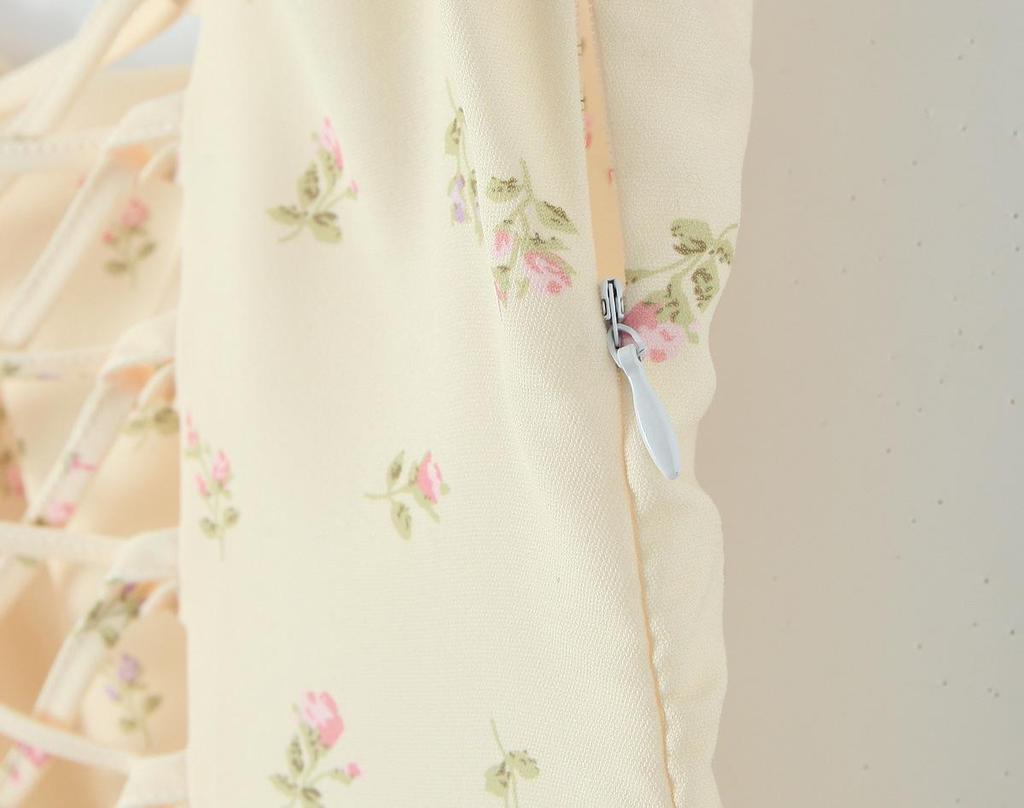 2026 Floral Print Sleeveless Spaghetti Strap V-Neck Slim Fit Party Dress