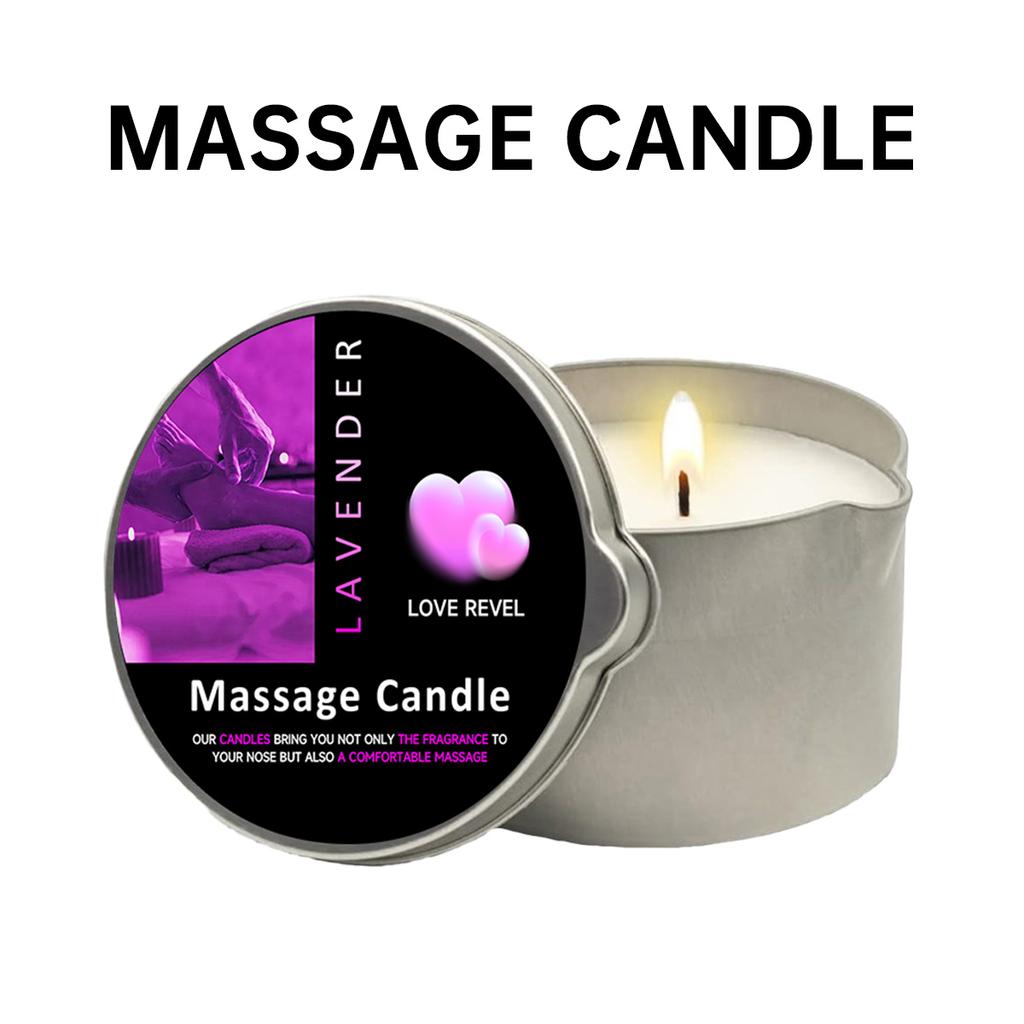 Massage Oil Candle Amber Vanilla 2oz Aromatherapy Candle with Soy Wax Moisturizing Christmas Home Decoration Candle Holders Gift