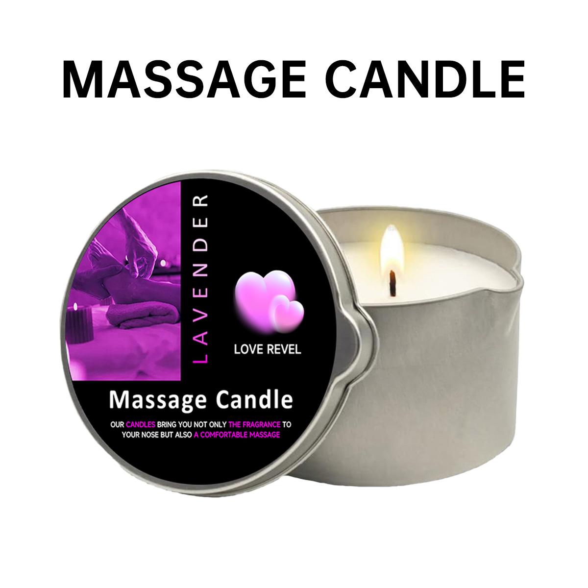 

Massage Oil Candle Geranium 2oz Aromatherapy Candles with Soy Wax Moisturizing - Christmas Home Decoration Candle Holders Gift лавандовый