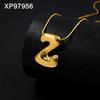 Personalized Gold-Plated Titanium Letter Necklace for Women - Fashionable Clavicle Chain Jewelry