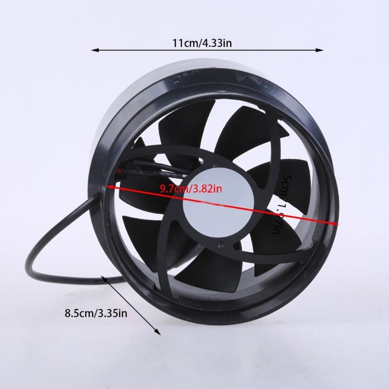 Ventilatore Estrattore d'Aria a Condotto 12V a Risparmio Energetico 110mm a 100mm per Ventilazione Efficiente in Serra, Pollai, Gabbie per Animali Domestici
