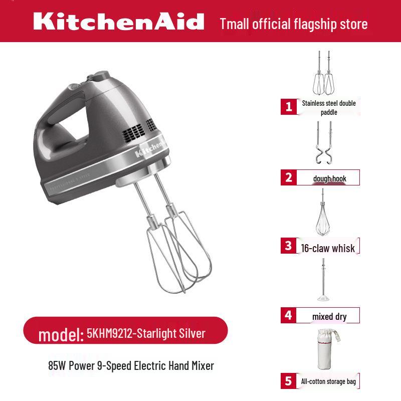 KitchenAid Mikser Elektryczny 9-biegowy do Kremów i Ciasta, Idealny do Pieczenia