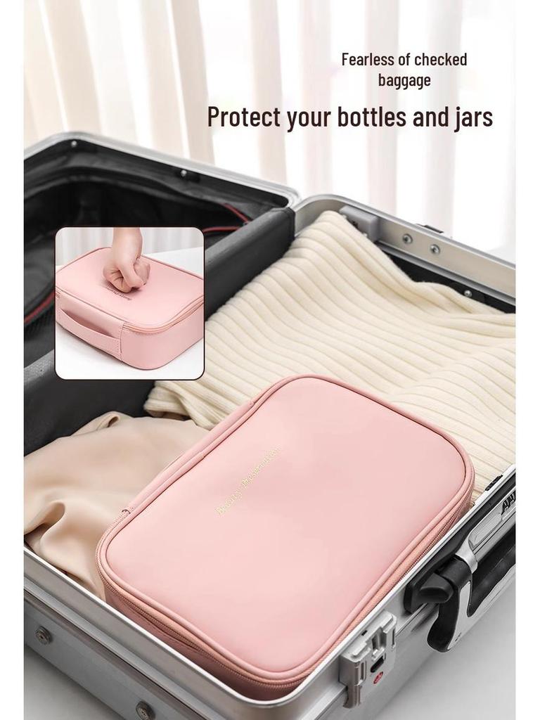 Partitioned High-Capacity Travel Makeup Bag, 1-Piece