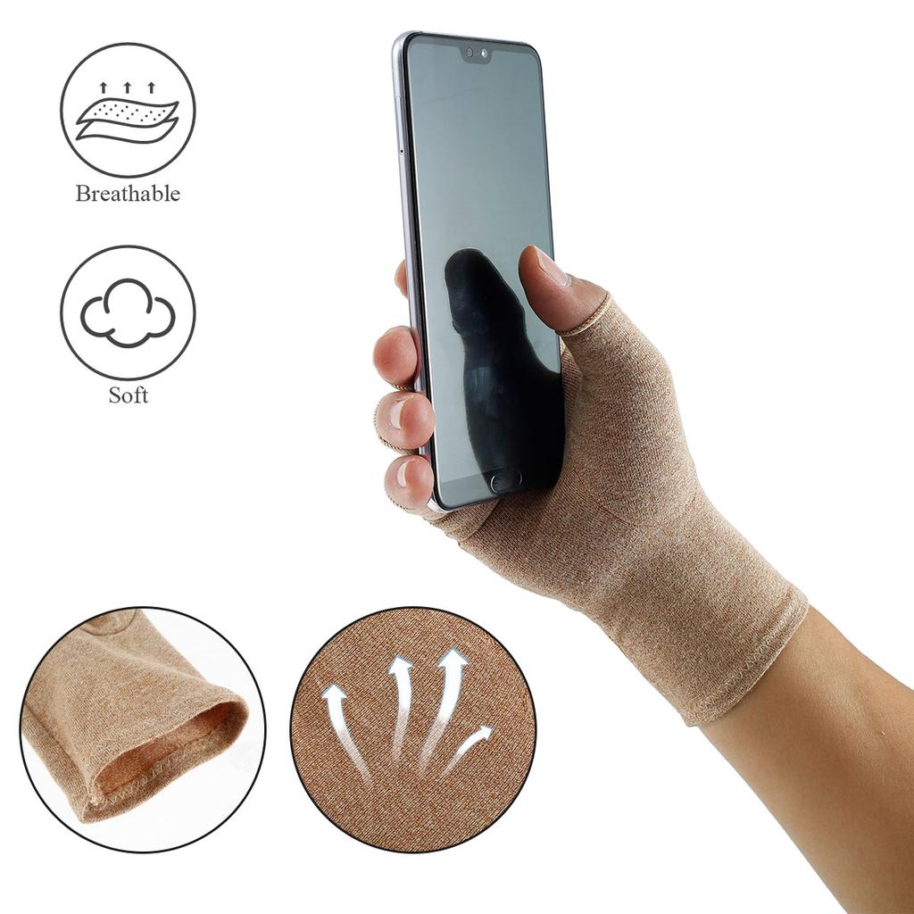 Compression Arthritis Gloves Wrist Support Therapy Wristband Half Finger Compression Gloves Joint Pain Relief Cycling Gloves