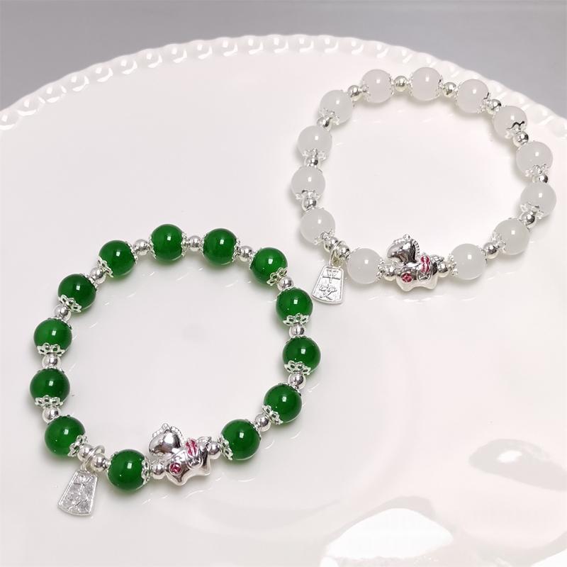 Chinese Style Zodiac Horse Bracelet For Women Men Life Year Amulet Lucky Beads Blessing Bracelet Friendship Couple Jewelry Gift