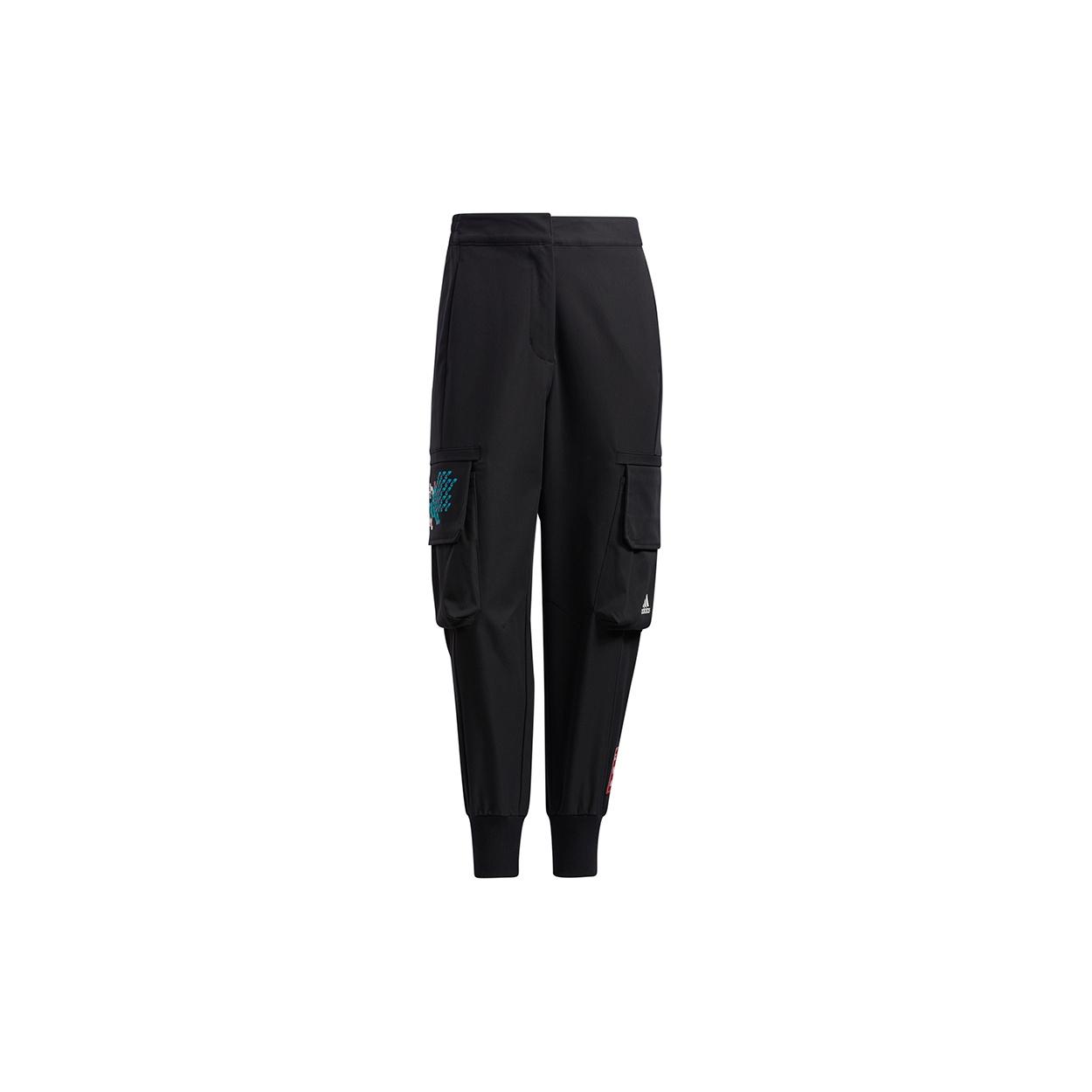 (WMNS) adidas Cny Pt Wv Big Pocket Logo Woven Bundle Feet Sports Pants/Trousers/Joggers Black Women s GQ8840 L
