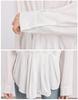 Women's French Style Slimming White Polo Neck Long Sleeve Shirt - 2026 Early Spring Collection