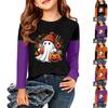 Kids' Halloween Printed Long Sleeve T-Shirt Casual Neck Top for Boys Girls