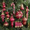 Plastic Christmas Cane Candy Ornaments Shatterproof Xmas Tree Hanging Pendants  Hotel Mall